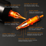 CAM x AMI JAMES Cartridges - Straight Round Liners - #12 (0.35mm) - 20/Box