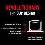 #16 Silicone Black Ink Cups (100/Jar)