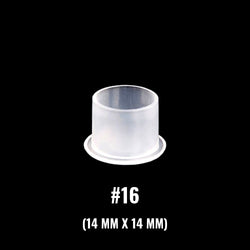 #16 Flat Base Clear Ink Cups (500/Bag)