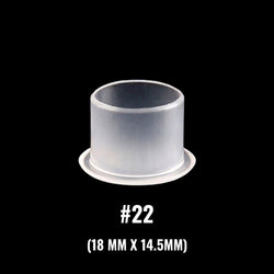 #22 Flat Base Clear Ink Cups (500/Bag)
