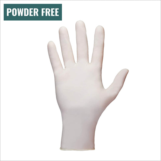 Gants d'examen en latex sans poudre (blancs) - TAILLE M